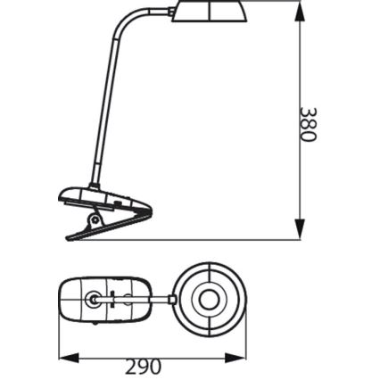 Philips - Светодиодная лампа с регулированием яркости и зажимом DONUTCLIP LED/3W/5V CRI 90 белый