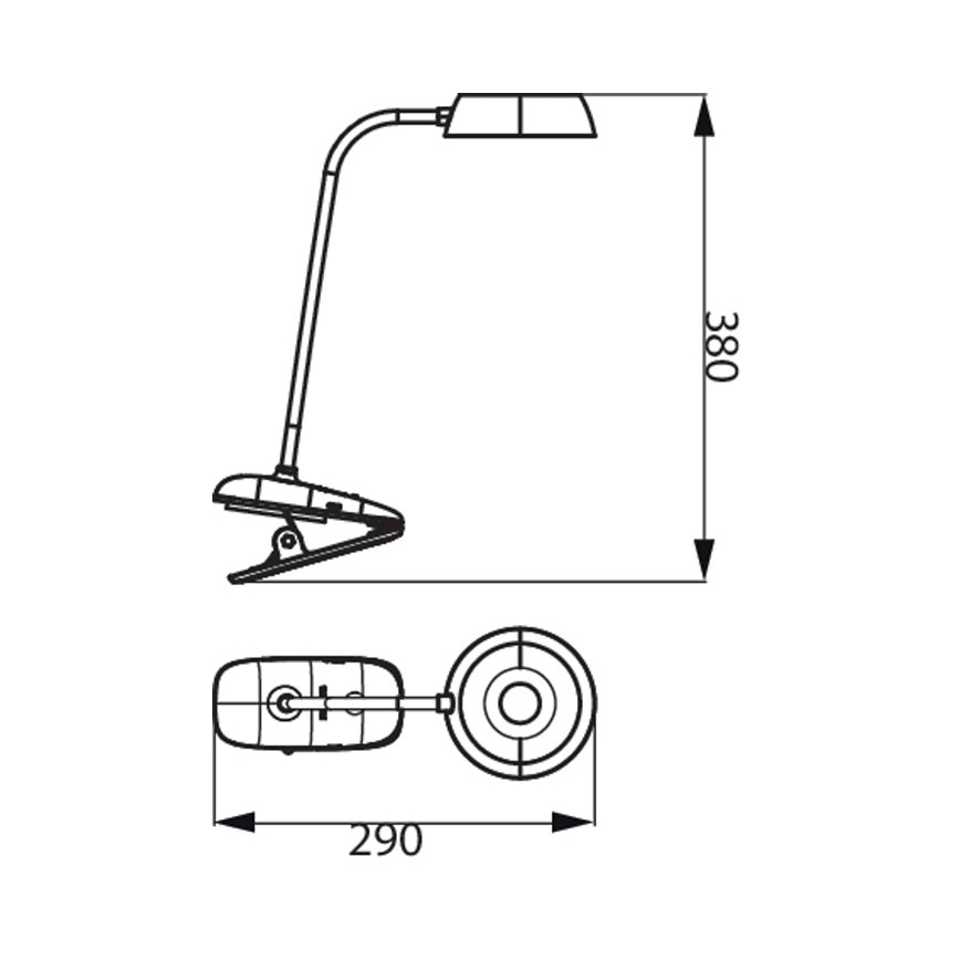 Philips - Светодиодная лампа с регулированием яркости и зажимом DONUTCLIP LED/3W/5V CRI 90 белый