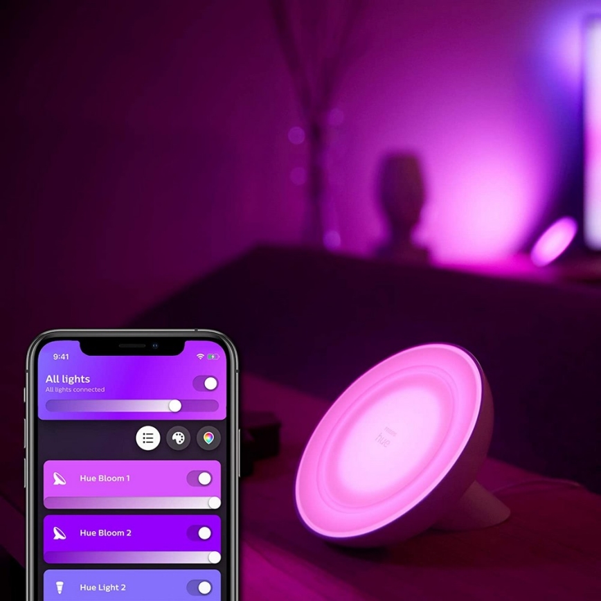 Philips - Светодиодная настольная RGB-лампа с регулированием яркости Hue BLOOM 1xLED/7,1W/230V