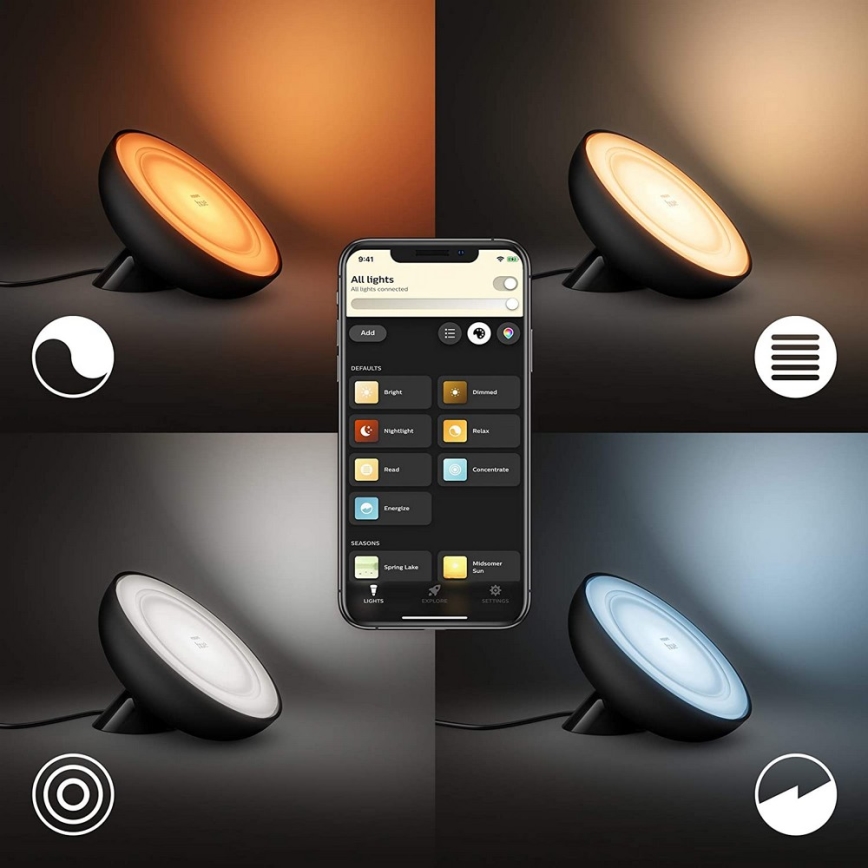 Philips - Светодиодная настольная RGB-лампа с регулированием яркости Hue BLOOM 1xLED/7,1W/230V