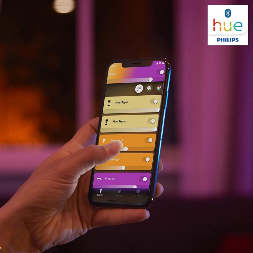 Philips - Светодиодная настольная RGB-лампа с регулированием яркости Hue BLOOM 1xLED/7,1W/230V