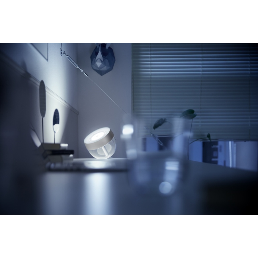 Philips - Светодиодная настольная RGB-лампа с регулированием яркости Hue IRIS LED/8,2W/230V 2000-6500K серебряный
