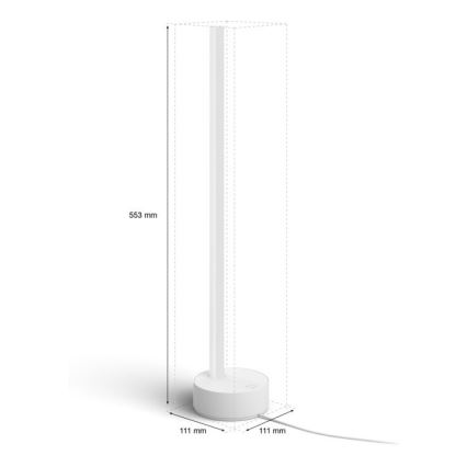 Philips - Светодиодная настольная RGB-лампа с регулированием яркости Hue SIGNE LED/12W/230V 2000-6500K белый