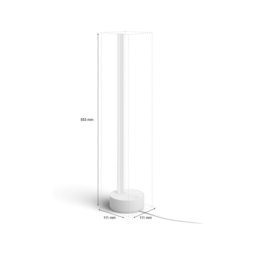 Philips - Светодиодная настольная RGB-лампа с регулированием яркости Hue SIGNE LED/12W/230V 2000-6500K белый