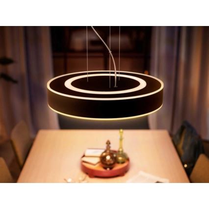 Philips - Светодиодная подвесная люстра с регулированием яркости Hue LED/33,5W/230V 2200-6500K черный + дистанционное управление