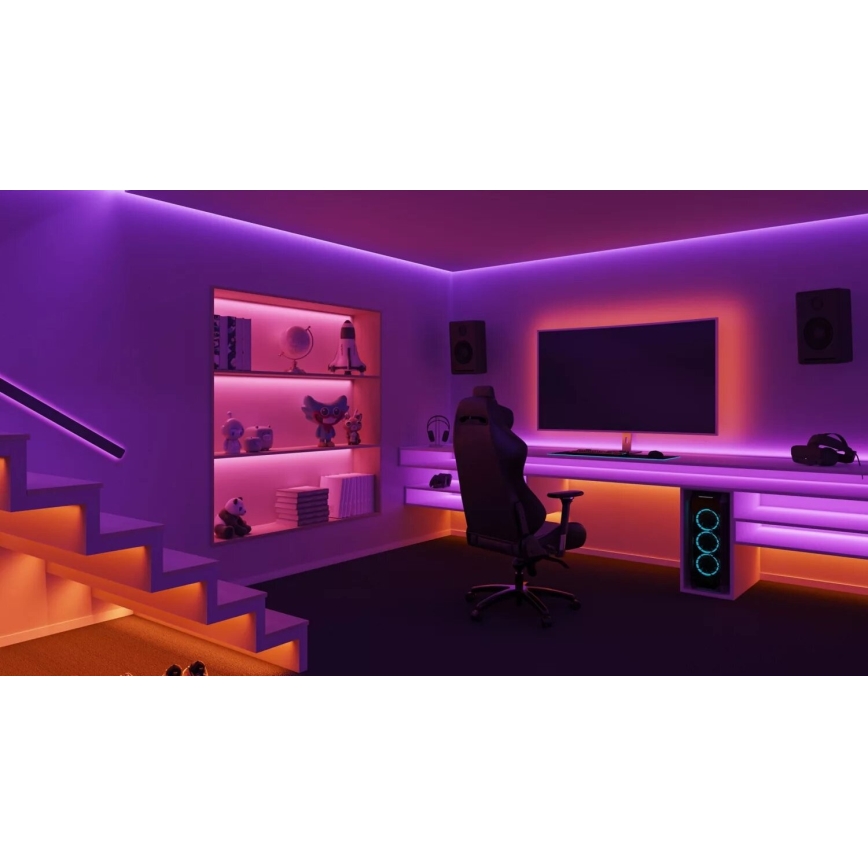 Philips - Светодиодная RGBW-лента с регулированием яркости Hue WHITE AND COLOR AMBIANCE 5 м LED/20W/230V 2000-6500K