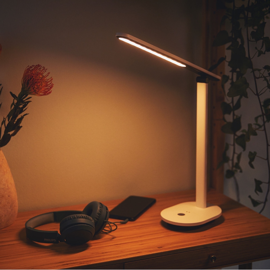 Philips - Светодиодная сенсорная настольная лампа с регулированием яркости IVORY LED/5W/5V 2700/3600/5000K CRI 90