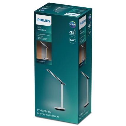 Philips - Светодиодная сенсорная настольная лампа с регулированием яркости IVORY LED/5W/5V 2700/3600/5000K CRI 90