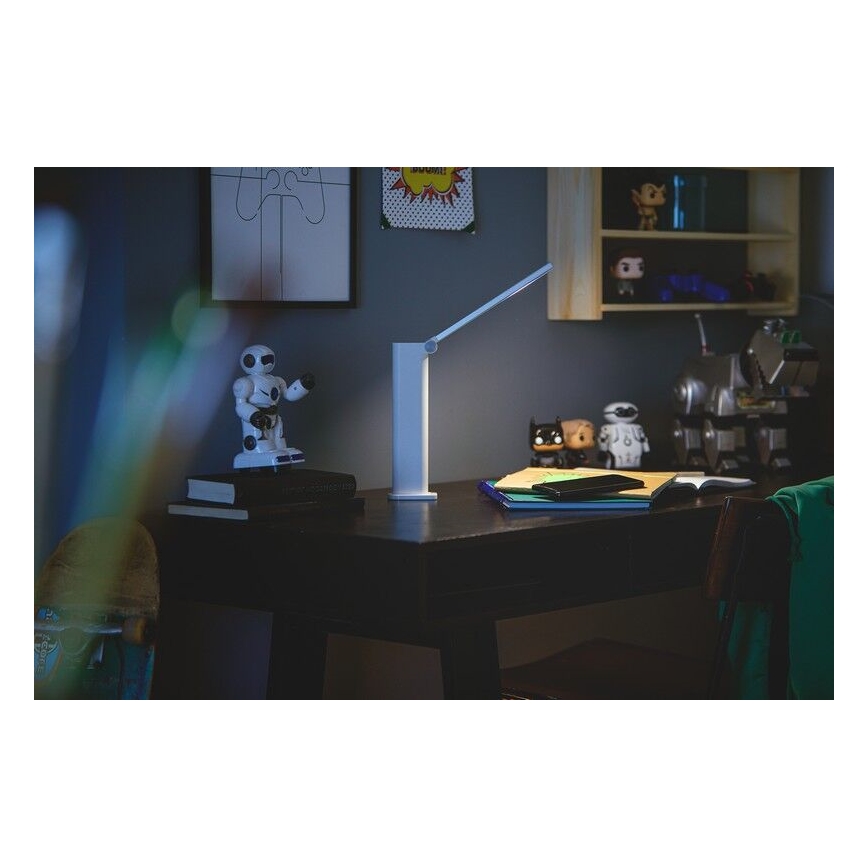 Philips - Светодиодная сенсорная настольная лампа с регулированием яркости AMBER LED/5W/5V белая