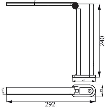 Philips - Светодиодная сенсорная настольная лампа с регулированием яркости AMBER LED/5W/5V черная