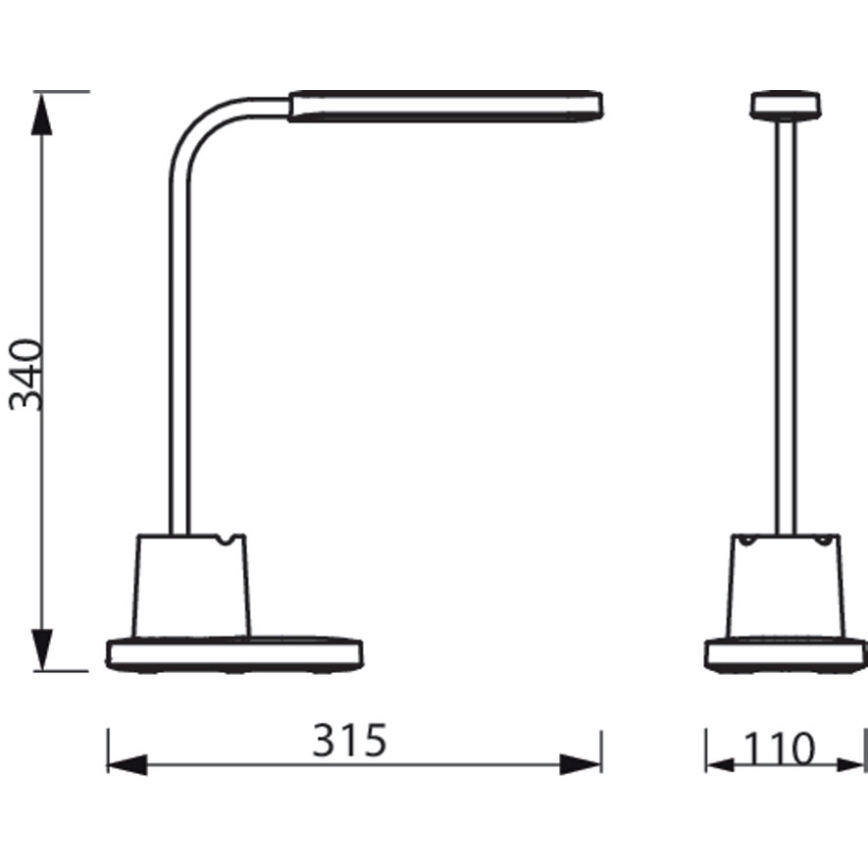 Philips - Светодиодная сенсорная настольная лампа с регулированием яркости BUCKET LED/7W/5V 3000/4000/5700K CRI 90