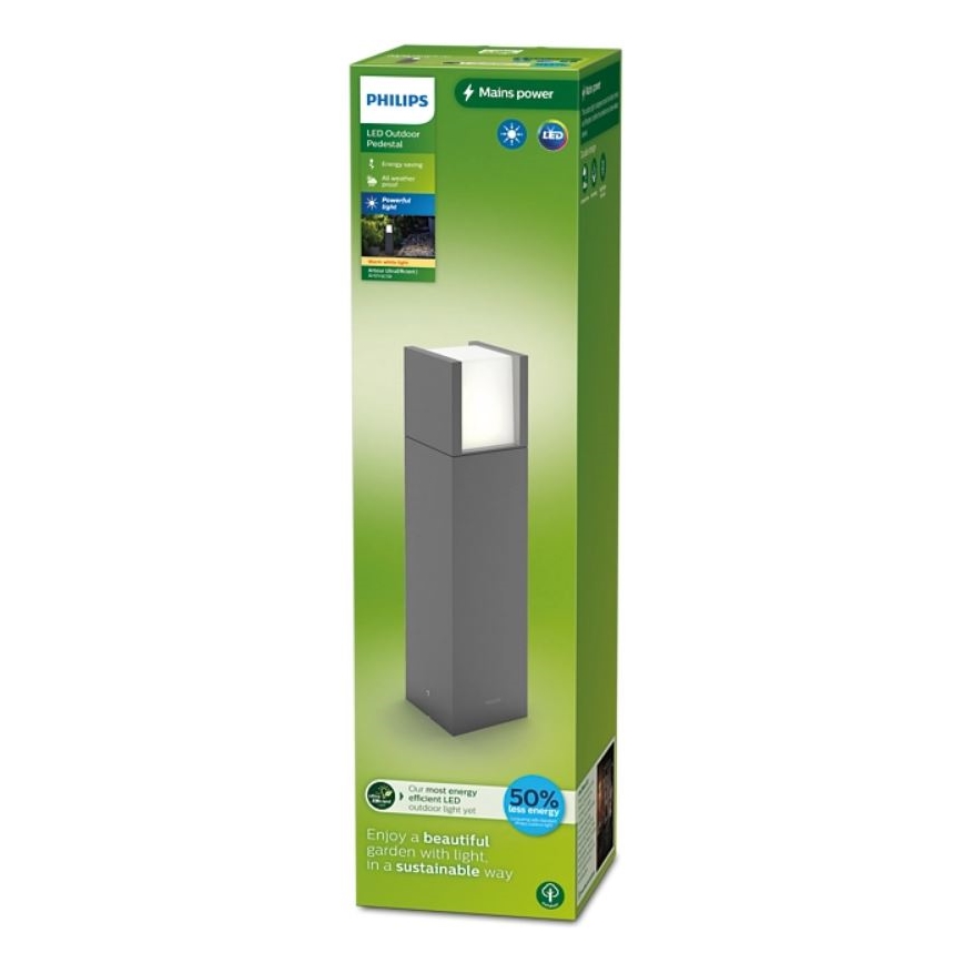 Philips - Светодиодная уличная лампа ARBOUR LED/3,8W/230V 40 см 2700K IP44