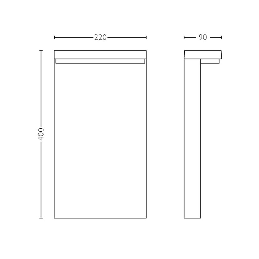 Philips - Светодиодная уличная лампа BUSTAN LED/3,8W/230V 2700K 40 см IP44