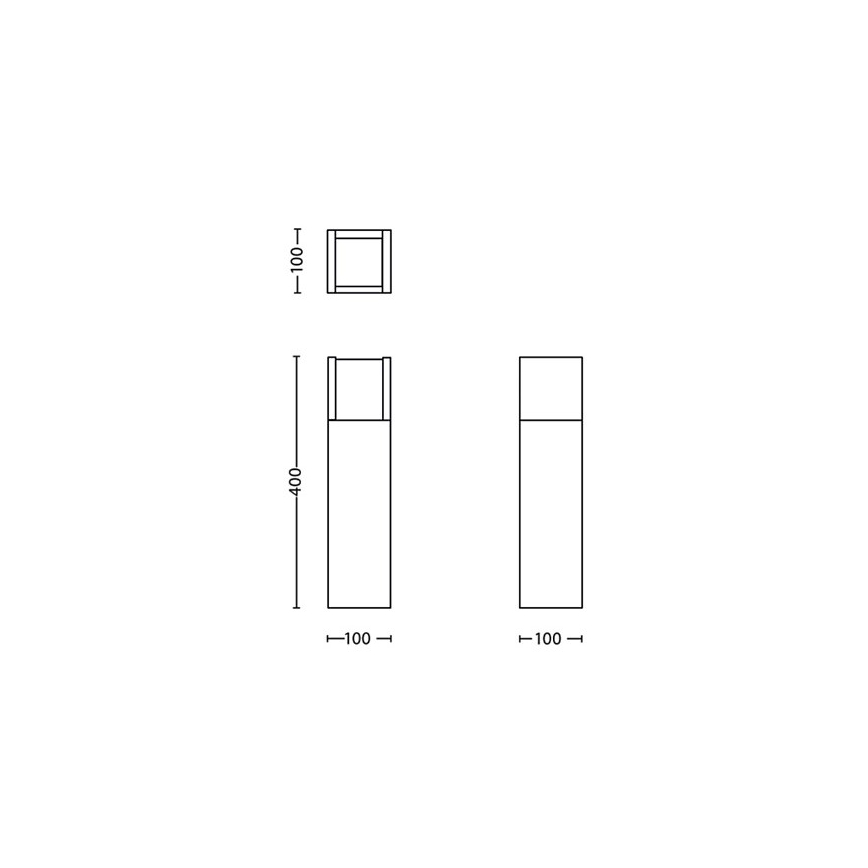 Philips - Светодиодная уличная лампа LED/3,8W/230V 40 см 3000K IP44
