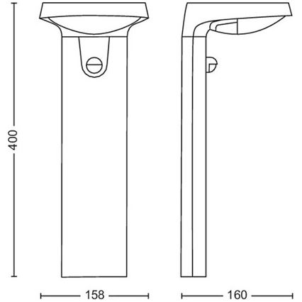 Philips - Светодиодная уличная лампа с датчиком LED/9W/230V 4000K IP44