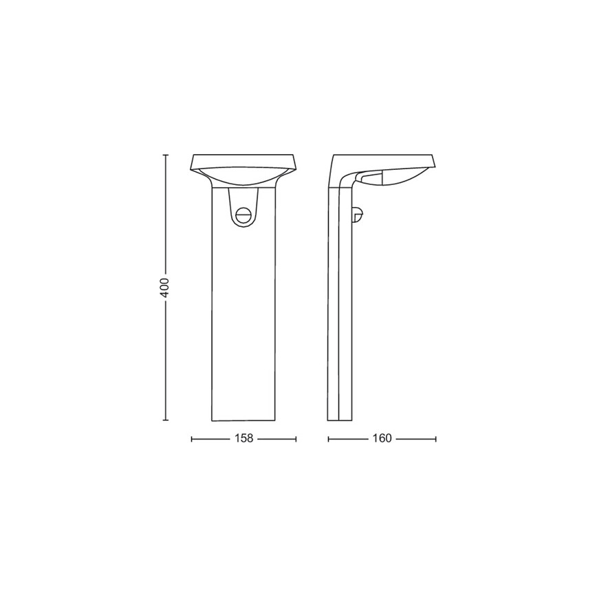 Philips - Светодиодная уличная лампа с датчиком LED/9W/230V 4000K IP44