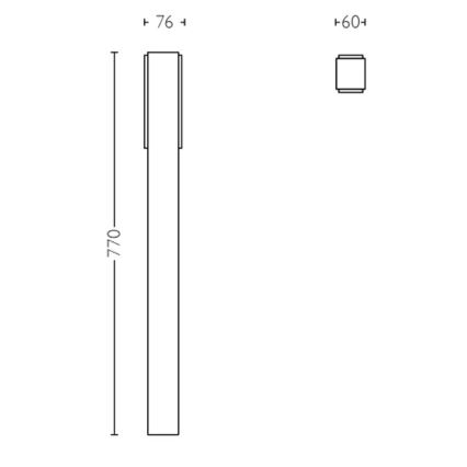 Philips - Светодиодная уличная лампа STRATOSPHERE LED/3,8W/230V 77 см 4000K IP44