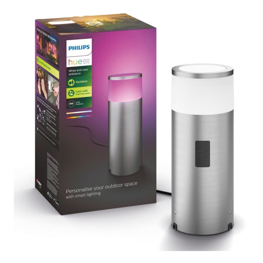 Philips - Светодиодная уличная RGBW-лампа с регулированием яркости CALLA Hue LED/8W/230V IP44