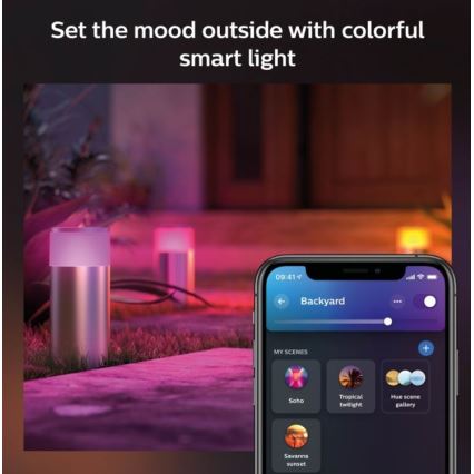 Philips - Светодиодная уличная RGBW-лампа с регулированием яркости CALLA Hue LED/8W/230V IP44
