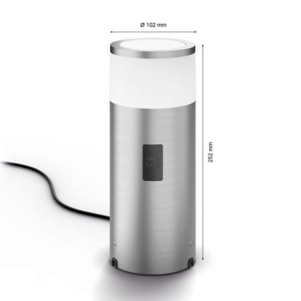 Philips - Светодиодная уличная RGBW-лампа с регулированием яркости CALLA Hue LED/8W/230V IP44