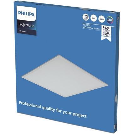 Philips - Светодиодная встроенная панель PROJECTLINE LED/36W/230V 59,5x59,5 см