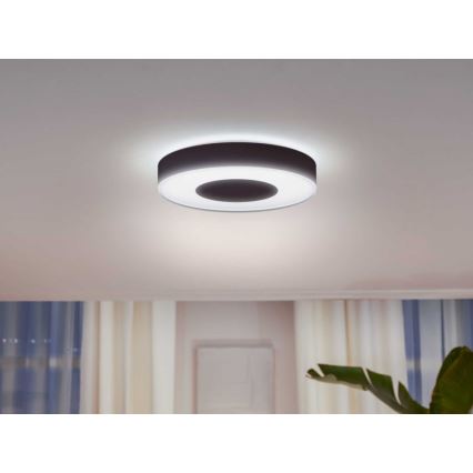 Philips - Светодиодный диммируемый потолочный RGB-светильник Hue INFUSE LED/52,5W/230V 2000-6500K ⌀ 425 мм черный