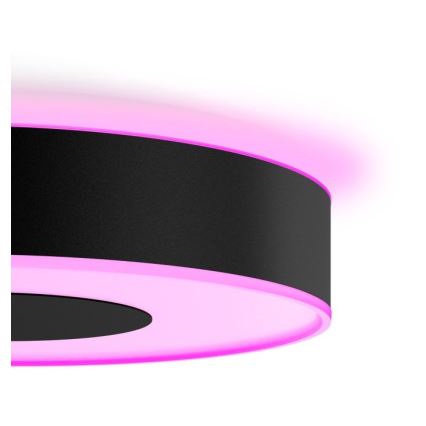 Philips - Светодиодный диммируемый потолочный RGB-светильник Hue INFUSE LED/52,5W/230V 2000-6500K ⌀ 425 мм черный
