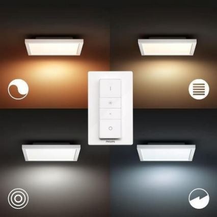 Philips - Светодиодный диммируемый потолочный светильник Hue LED/19W/230V 2200-6500K + пульт ДУ