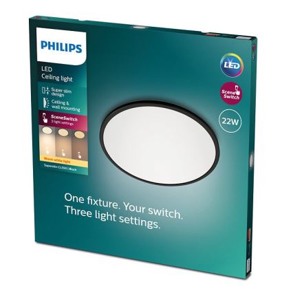 Philips - Светодиодный диммируемый потолочный светильник SCENE SWITCH LED/22W/230V