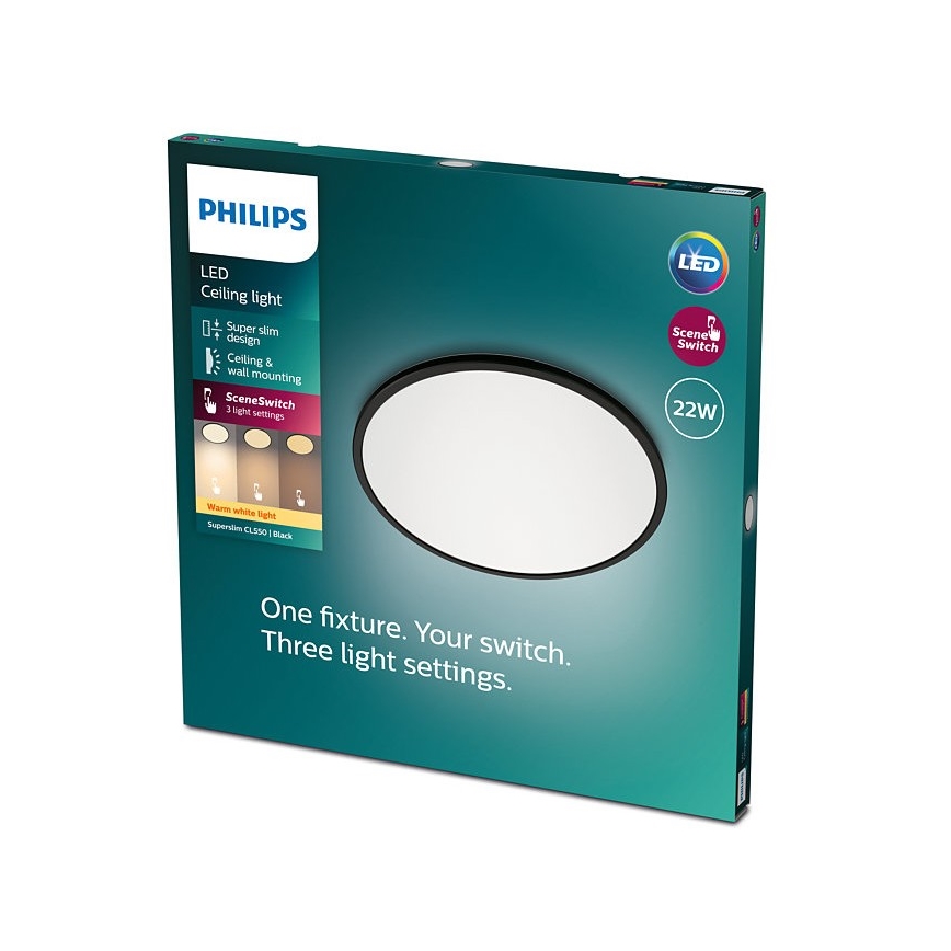 Philips - Светодиодный диммируемый потолочный светильник SCENE SWITCH LED/22W/230V