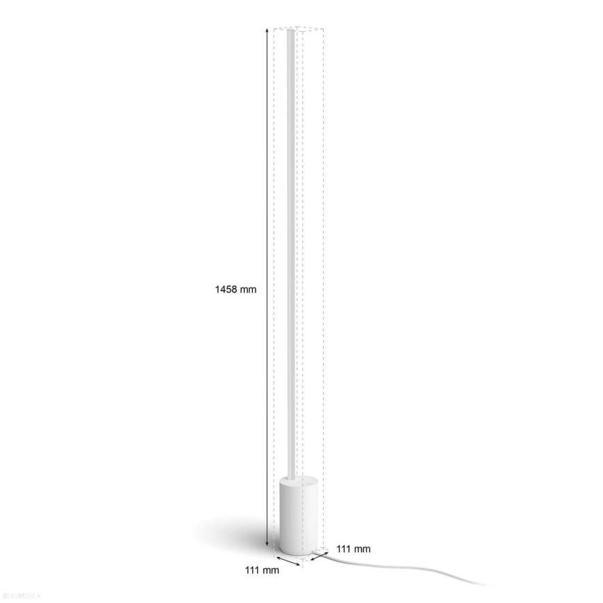Philips - Светодиодный диммируемый торшер RGBW Hue SIGNE LED/29W/230V 2000-6500K белый