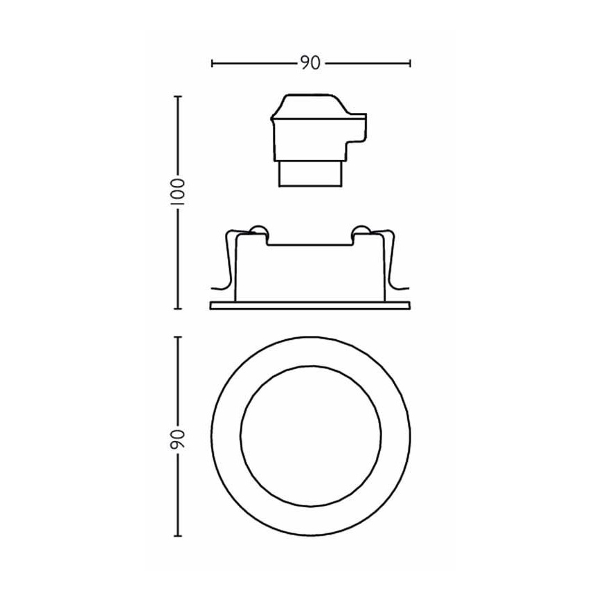 Philips - Светодиодный диммируемый встраиваемый светильник SHELLBARK Warm Glow 1xLED/4,5W/230V 2200-2700K
