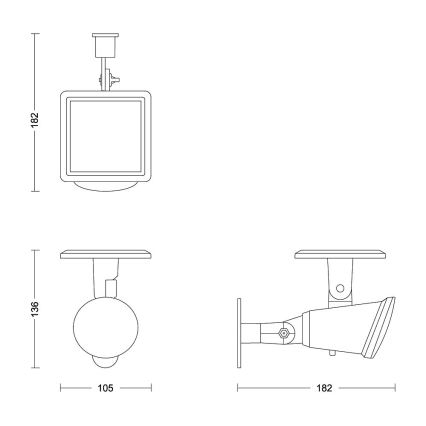 Philips - Светодиодный настенный светильник на солнечной батарее JIVIX LED/1,4W/3,7V 1800 mAh IP44