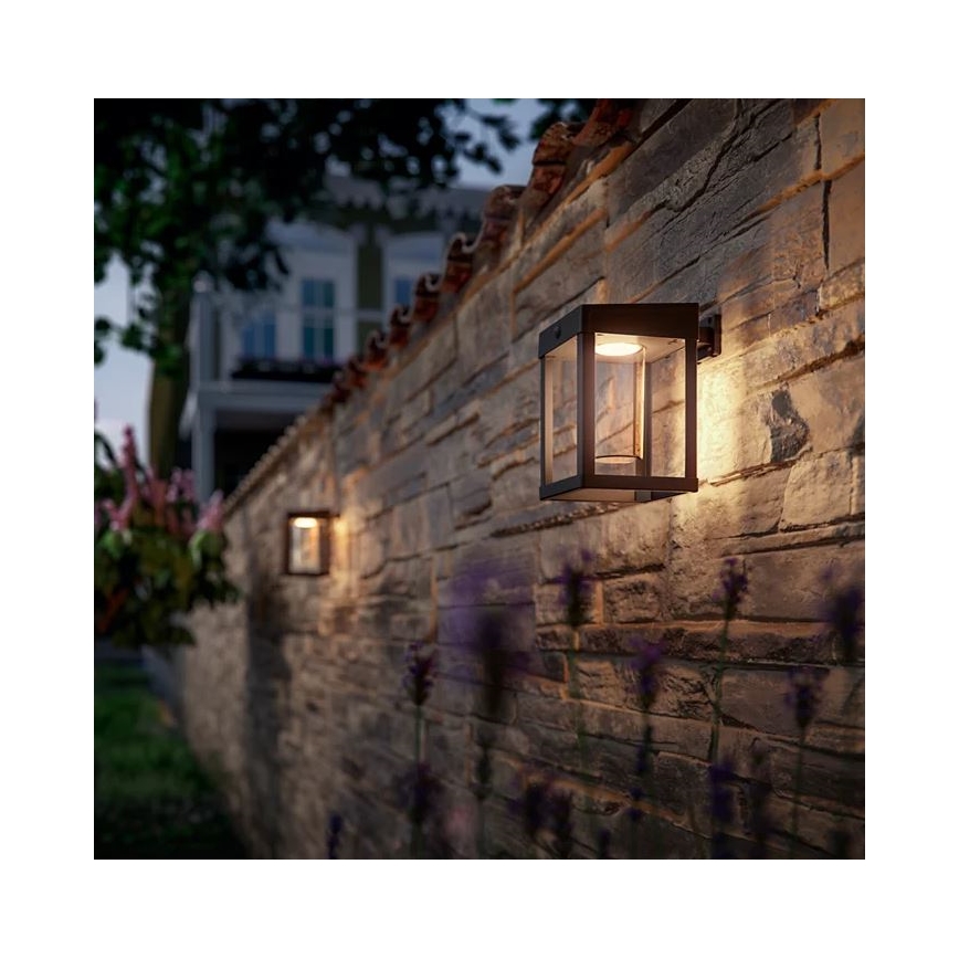 Philips - Светодиодный настенный светильник на солнечной батарее с датчиком движения и освещенности CAMILL LED/1,4W/3,7V 2000 mAh IP44