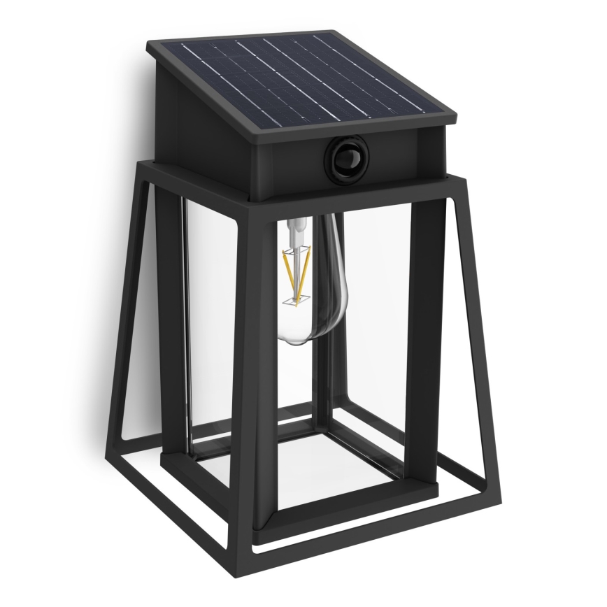 Philips - Светодиодный настенный светильник на солнечной батарее с датчиком движения и освещенности LYSIN LED/3,2W/3,7V 2600 mAh 4000K IP44