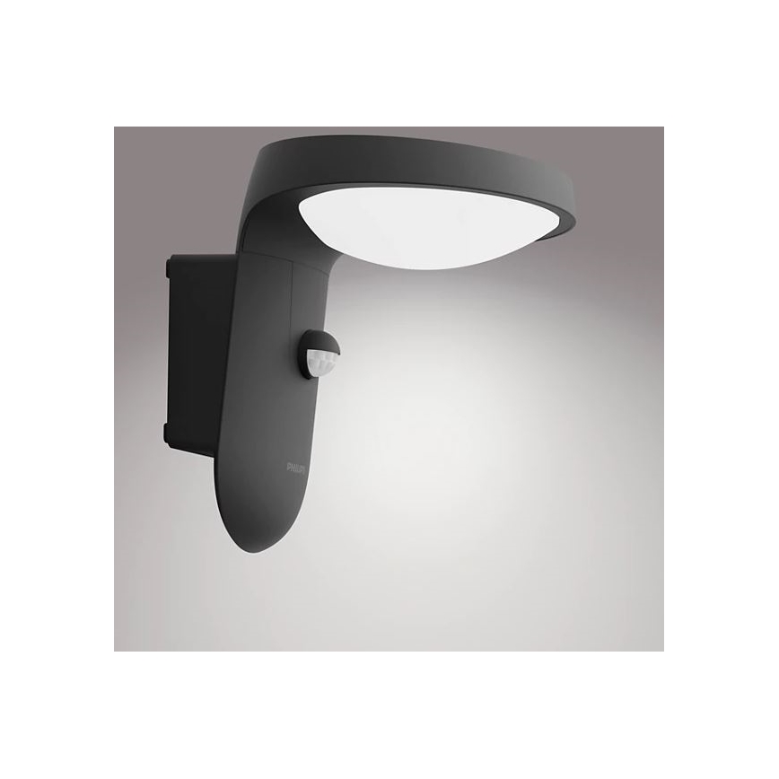 Philips - Светодиодный настенный светильник на солнечной батарее с датчиком движения и освещенности LED/1,2W/4V 1800 mAh 4000K IP44