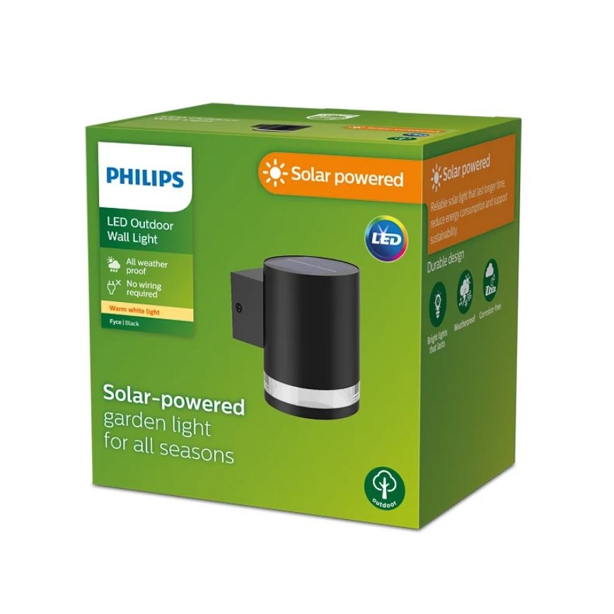 Philips - Светодиодный настенный светильник на солнечной батарее FYCE LED/1,5W/3,7V IP44