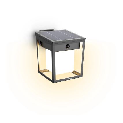 Philips - Светодиодный настенный светильник на солнечной батарее с датчиком BLAISE LED/1,5W/3,7V 3000K IP44