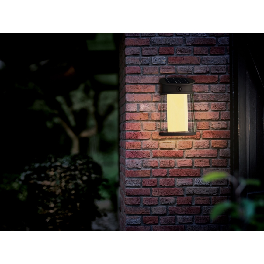 Philips - Светодиодный настенный светильник на солнечной батарее с датчиком JUDA LED/3,2W/3,7V 2700K IP44