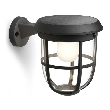 Philips - Светодиодный настенный светильник на солнечной батарее с датчиком RADII LED/1,3W/3,7V 3000K IP44