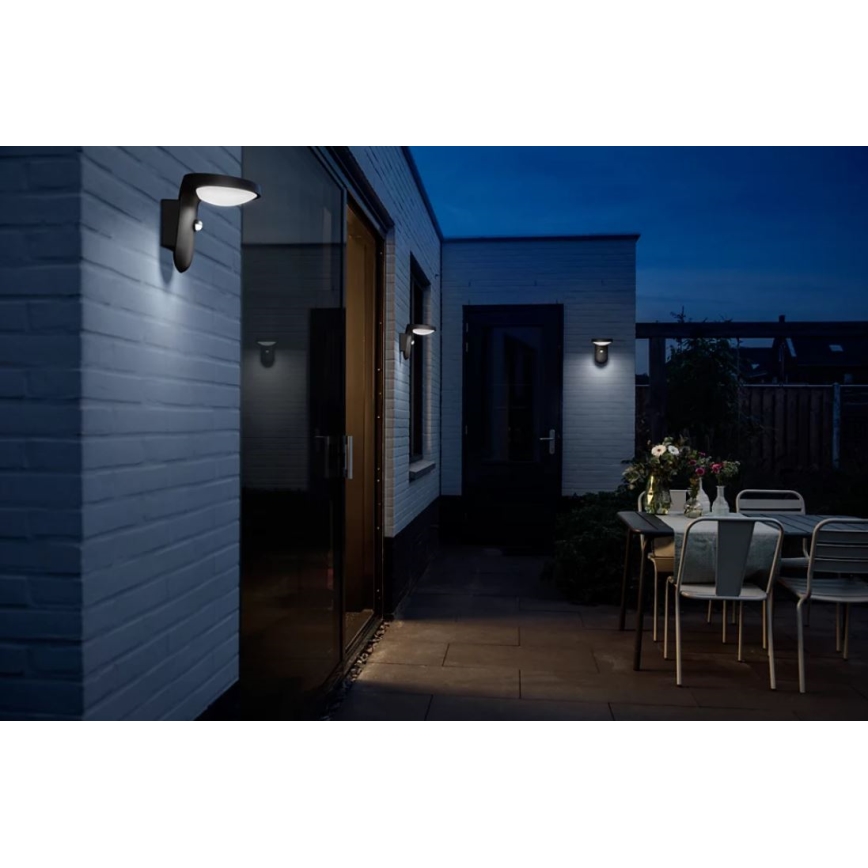 Philips - Светодиодный настенный светильник на солнечной батарее с датчиком LED/1,2W/4V 1800 mAh 4000K IP44