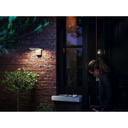 Philips - Светодиодный настенный светильник на солнечной батарее с датчиком ZONAL LED/1,3W/3,7V IP44