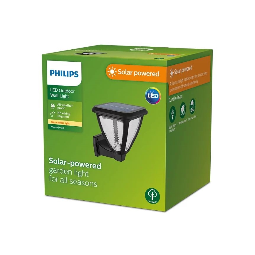 Philips - Светодиодный настенный светильник на солнечной батарее VAPORA LED/1,5W/3,7V IP44