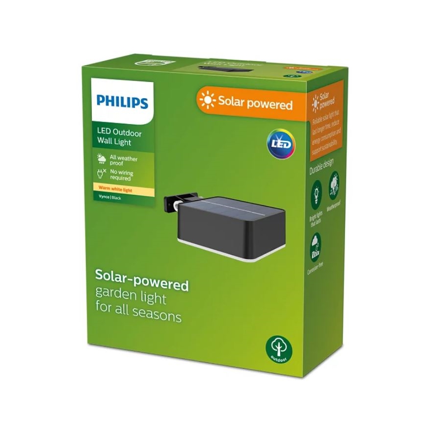 Philips - Светодиодный настенный светильник на солнечной батарее VYNCE LED/1,5W/3,7V IP44
