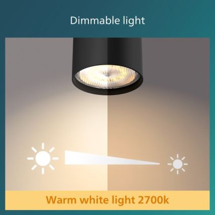 Philips - Светодиодный настенный точечный светильник с регулированием яркости LED/4,5W/230V