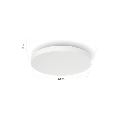 Philips - Светодиодный потолочный RGBW-светильник с регулированием яркости Hue DATURA LED/48W/230V 2000-6500K