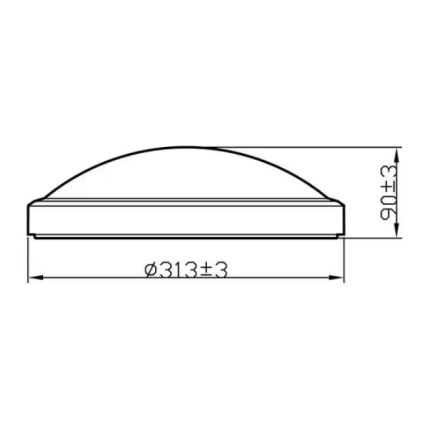 Philips - Светодиодный потолочный светильник для ванной комнаты LED/17W/230V 2700K IP44