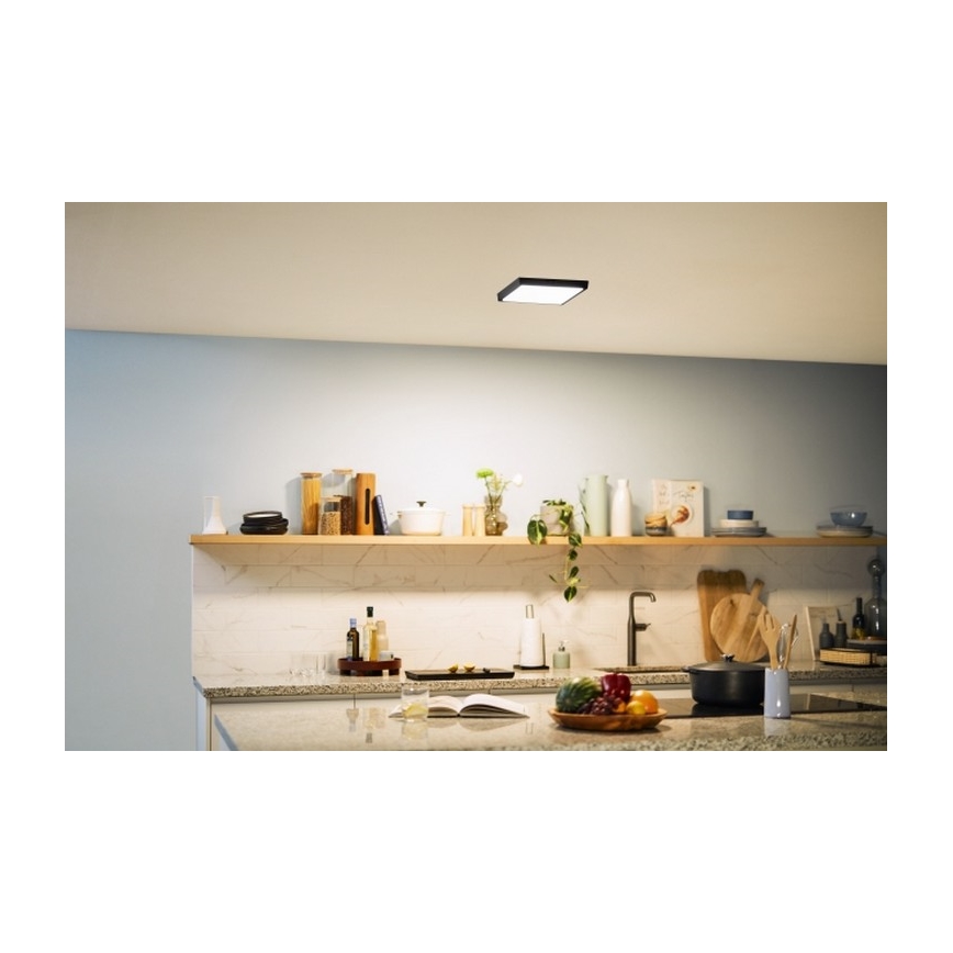 Philips - Светодиодный потолочный светильник LED/12W/230V 2700K черный