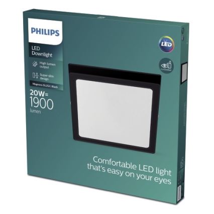 Philips - Светодиодный потолочный светильник LED/20W/230V 2700K черный