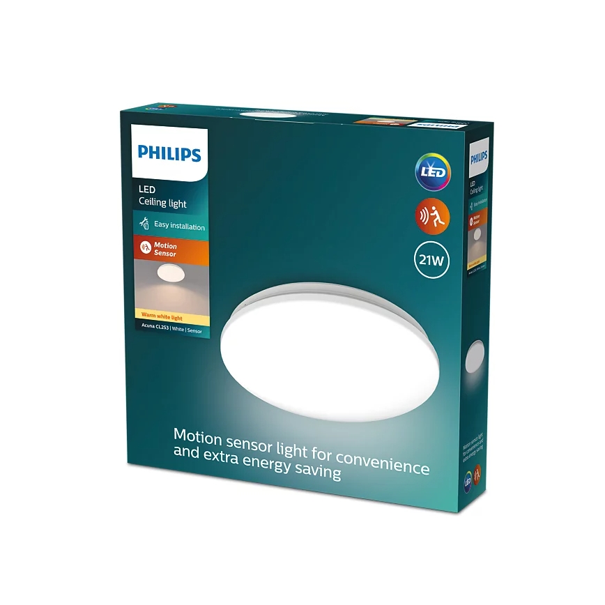 Philips - Светодиодный потолочный светильник с датчиком ACUNA LED/21W/230V 2700K